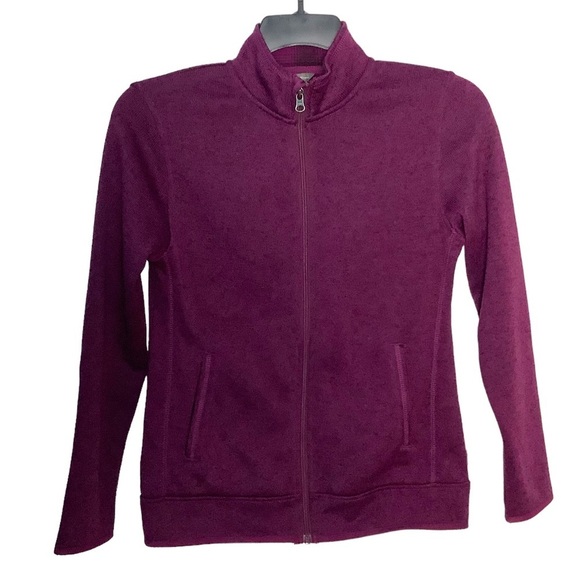Women’s Eddie Bauer Quest Small 4 - 6 Full Zip Purple Jacket Long Sleeve Pockets - Picture 2 of 10